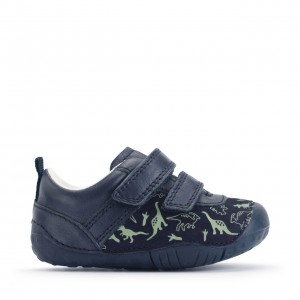 Start-Rite Roar Shoes - Navy Dino Leather/Nubuck Start-Rite Roar Shoes - Navy Dino Leather/Nubuck