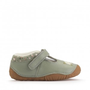 Start-Rite Squish Shoes - Dusky Green Leather Start-Rite Squish Shoes - Dusky Green Leather