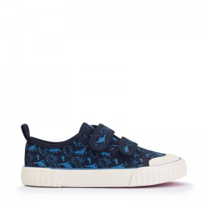 Start-Rite Tide Canvas Shoes - Navy Dino Print Start-Rite Tide Canvas Shoes - Navy Dino Print