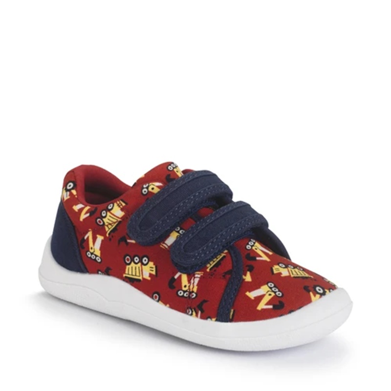 Wriggles Canvas Shoes -  Red Digger Print