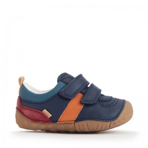 Start-Rite Zap Shoes - Navy/Multi  Leather