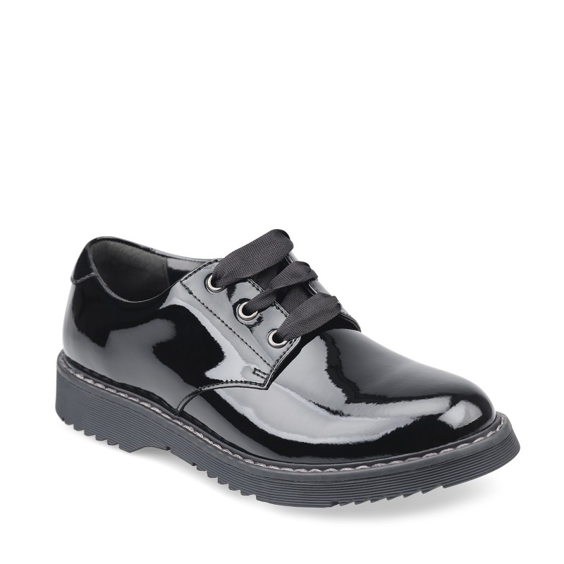 Angry Angels Impact School Shoes - Black Patent