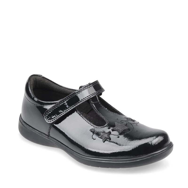 Star Jump School Shoes - Black Patent