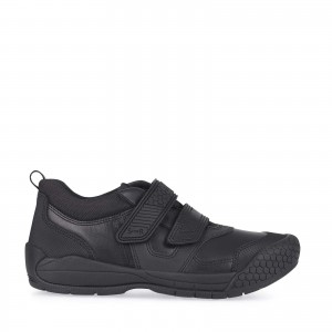 Start-Rite Strike School Shoes - Black Leather