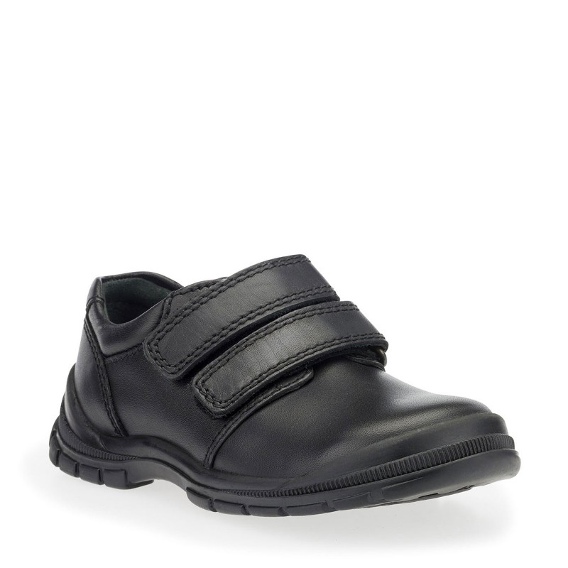 Engineer School Shoes - Black Leather