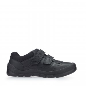 Start-Rite Rhino Warrior School Shoes - Black Leather
