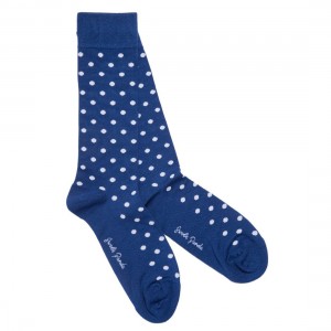 Swole Panda Polka Dot Bamboo Socks - Blue