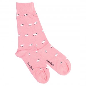 Swole Panda Sheep Bamboo Socks - Pink