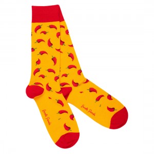 Swole Panda Chilli Pepper Bamboo Socks - Red 