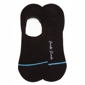 Swole Panda No-Show Bamboo Socks - Black 