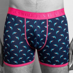 Swole Panda Bamboo Boxers - Sharks