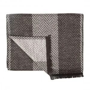 Swole Panda Herringbone Scarf - Black/White