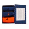 Orange & Blue Sock Box - 3 Pairs
