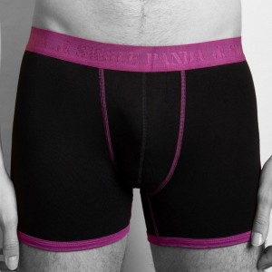 Swole Panda Bamboo Boxers - Black / Purple Band