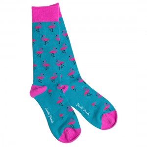Swole Panda Flamingo Bamboo Socks - Pink