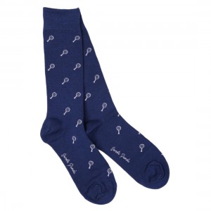 Swole Panda Tennis Raquet Bamboo Socks - Blue
