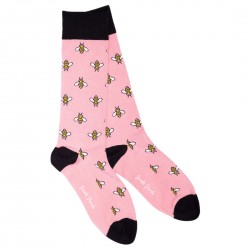 Swole Panda Bumblebee Bamboo Socks - Pink 