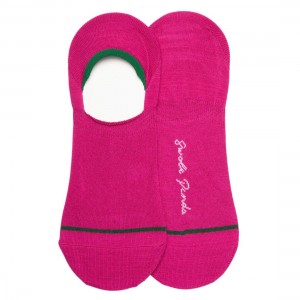 Swole Panda No-Show Bamboo Socks - Cerise