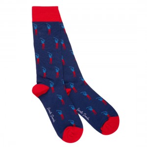 Swole Panda Golfer Bamboo Socks - Blue 