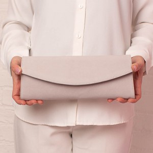 Golden Boot C-53 Clutch Bag - Light Grey Suede Golden Boot C-53 Clutch Bag - Light Grey Suede