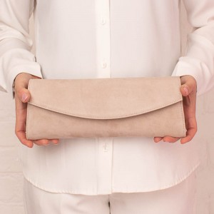 Golden Boot C-53 Clutch Bag - Visone Suede Golden Boot C-53 Clutch Bag - Visone Suede