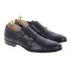 Golden Boot  Silva 5809 Monk Shoes - Black Leather