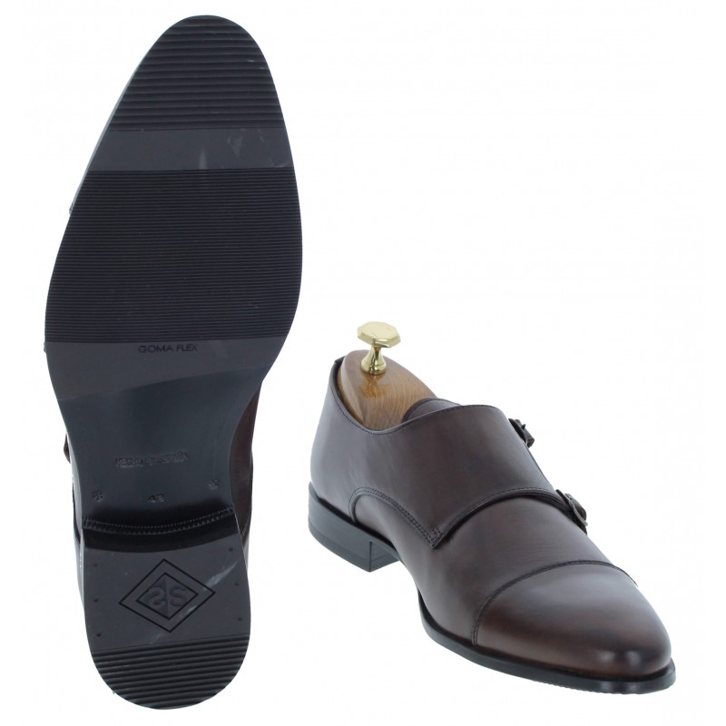 Golden Boot Silva 5809 Monk Shoes - Brown Leather