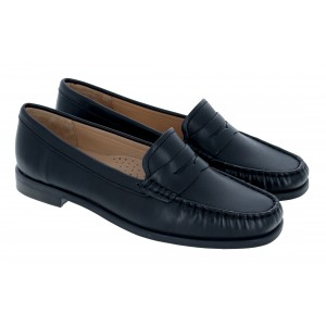 Golden Boot Donella 16508 Loafers - Black Leather Golden Boot Donella 16508 Loafers - Black Leather