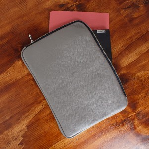 Golden Boot Leather Portfolio Case - Grey Leather Golden Boot Leather Portfolio Case - Grey Leather