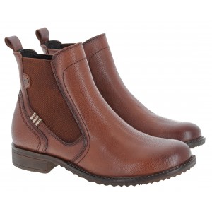 Tamaris 25821 Tan Ankle Boots - Cognac Leather