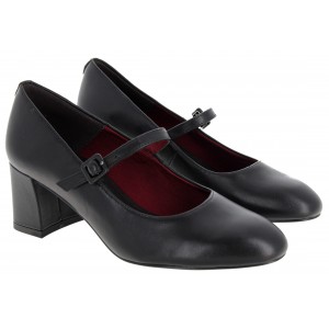 Tamaris 22460 Heeled Mary Jane - Black Leather