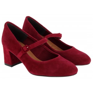 Tamaris 22460 Heeled Mary Jane - Merlot Suede
