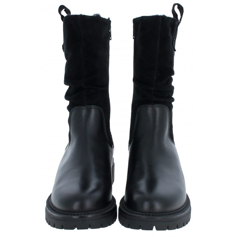 Parasoul 26809 Mid Calf Boots - Black Leather