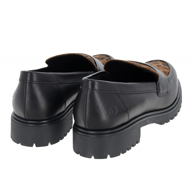 Soul 24314 Loafers -Black / Leopard Leather