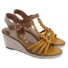 28042 Wedge Sandals - Yellow Leather