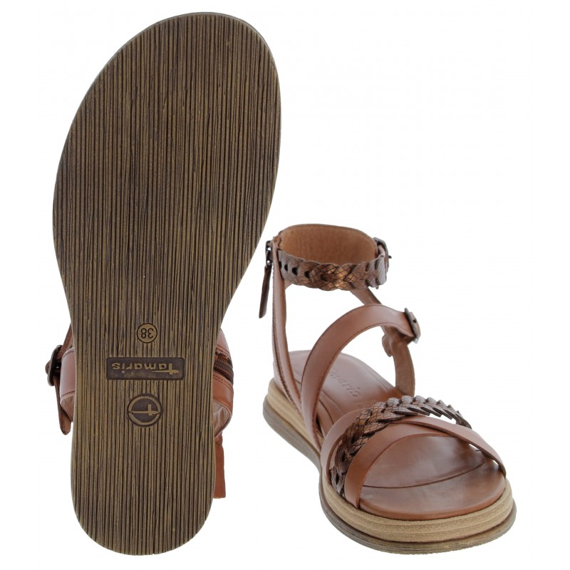 28210 Gladiator Sandals - Brown Leather