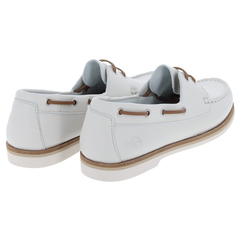 Folk 23616 Deck Shoes - White Leather