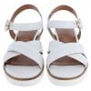 28202 Wedge Sandals - White Leather