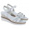28010 Wedge Sandals - White Leather