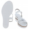 28010 Wedge Sandals - White Leather