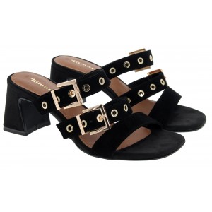 Tamaris 27222 Heeled Mules - Black Suede