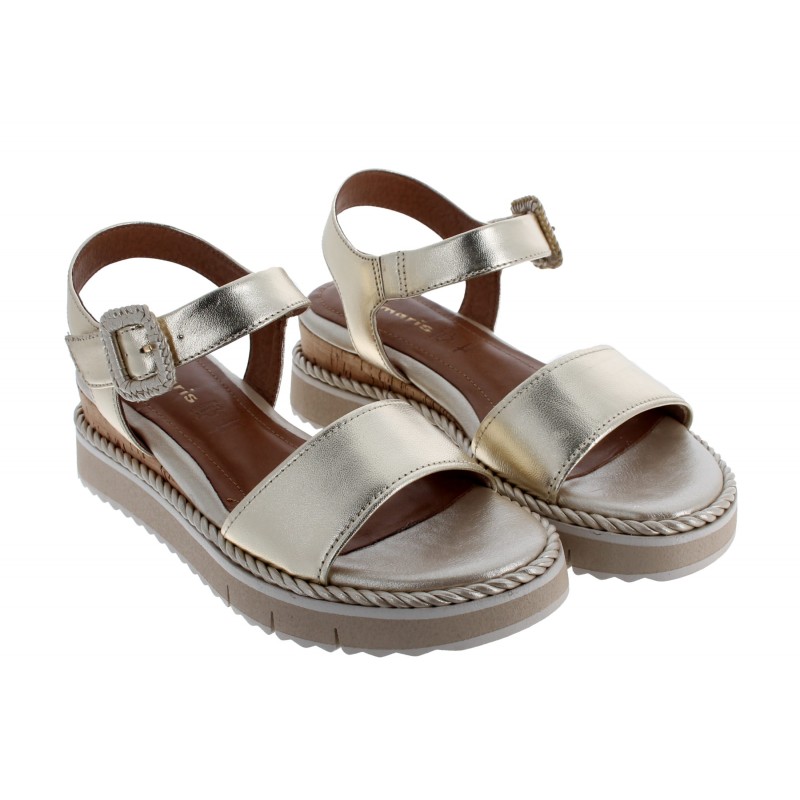 28247 Sandals - Light Gold Leather