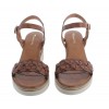 28334 Wedge Sandals - Cognac Leather