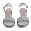 28334 Wedge Sandals - White Leather