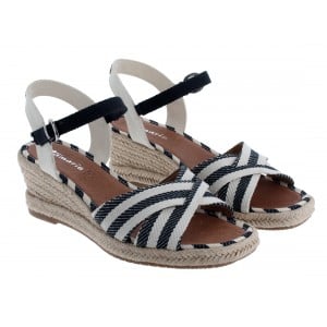 Tamaris Nayeli 28367 Wedge Sandals - Blue Combi