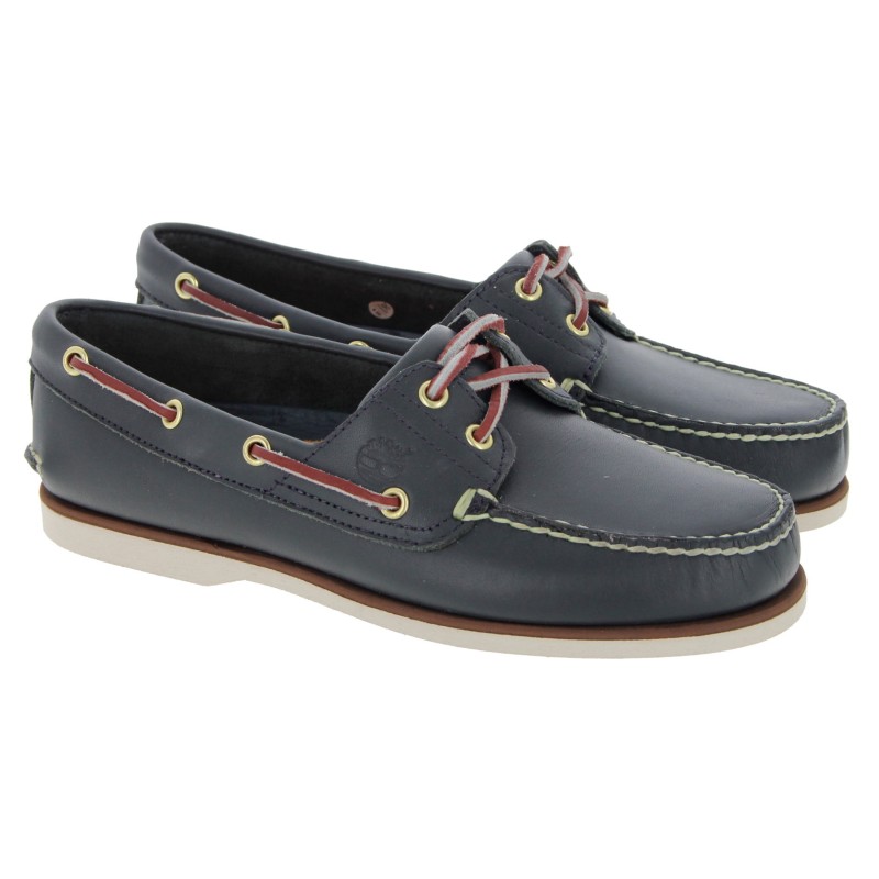Mens Classic 2 Eye Boat Shoes TB0740364841 - Blue Leather