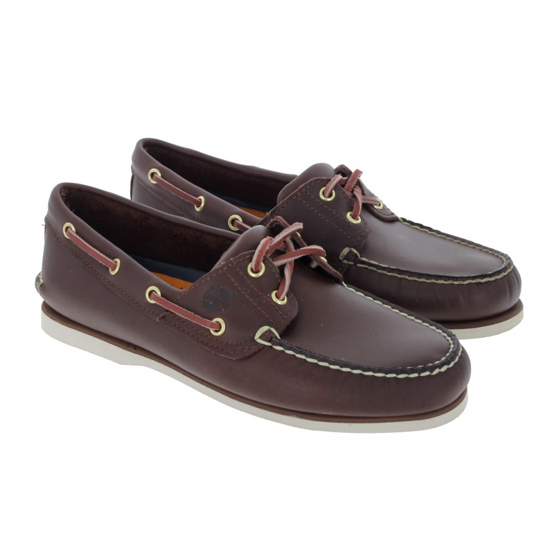 Mens Classic 2 Eye Boat Shoes TB0740352141 - Brown Leather