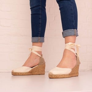 Toni Pons Calonge Wedge Espadrilles - Cru Linen