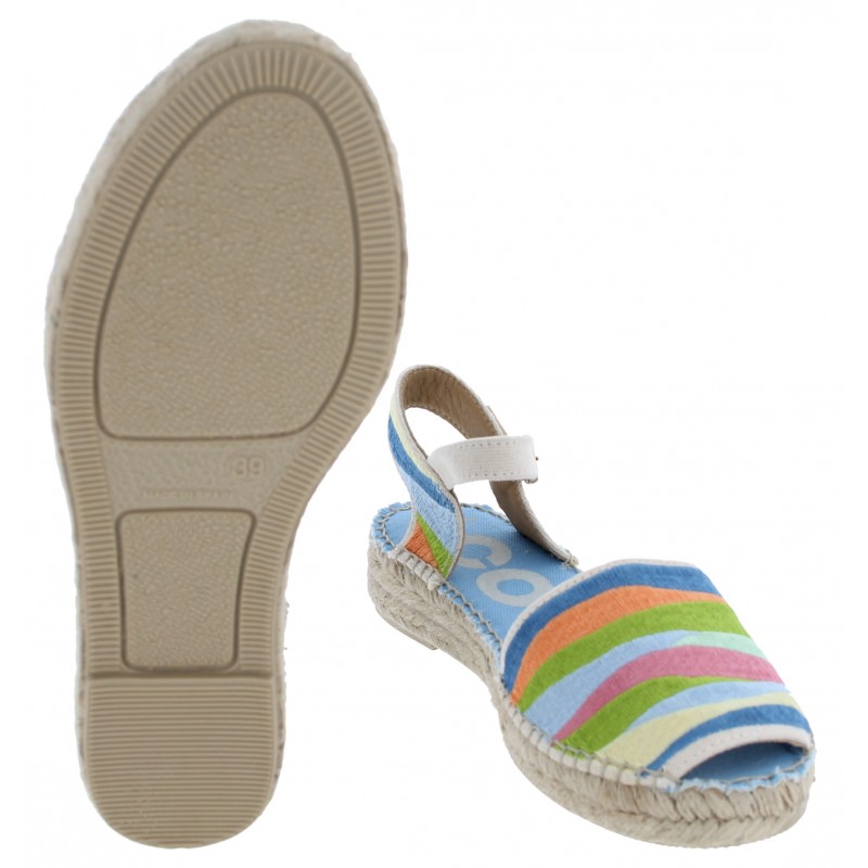 Garbet Flat Espadrille Sandals - Multi Cotton