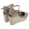 Laia-NT Wedge Espadrilles - Taupe Linen